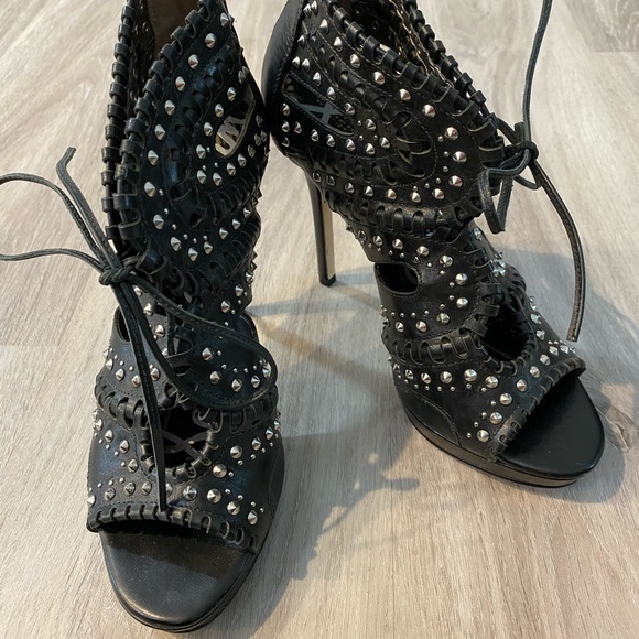 Sam Edelman Shoes - Sam Edelman Black Studded Leather Heels